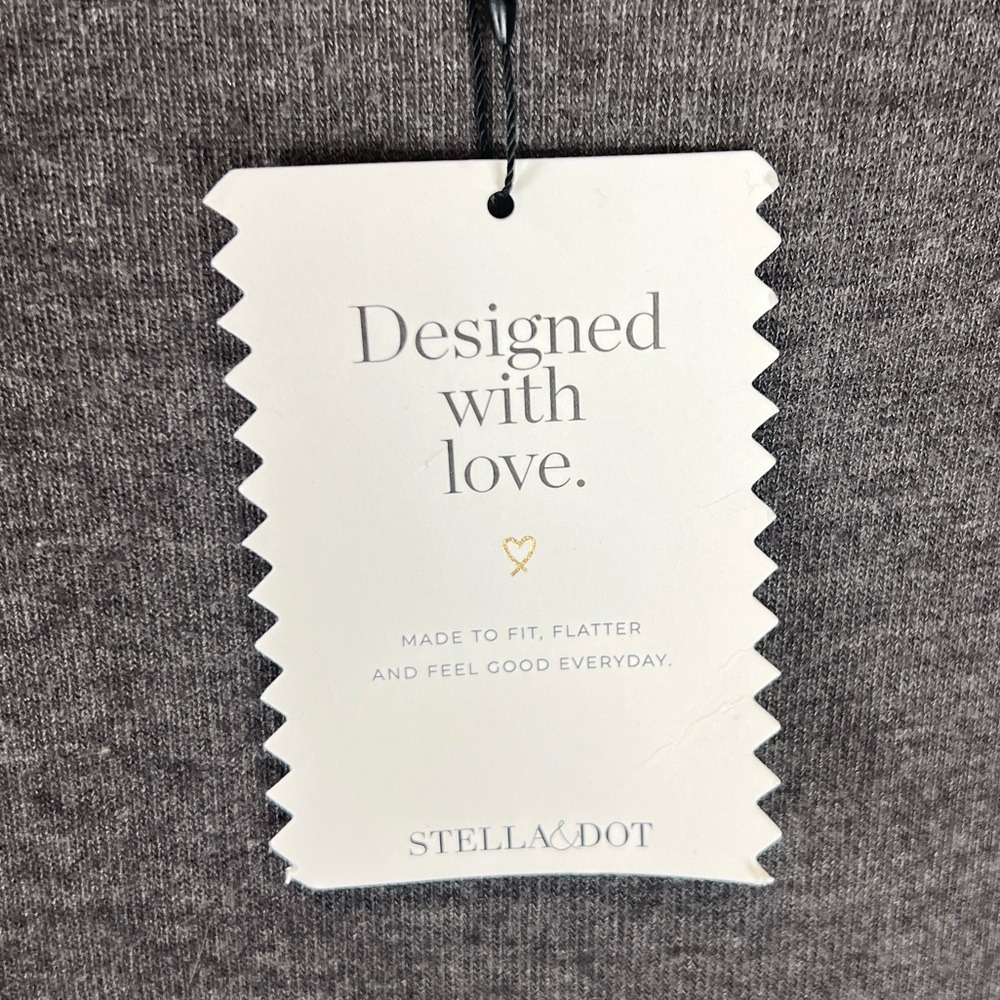 Stella & Dot women’s gray addy sweater poncho size Medium NWT - Picture 6 of 9